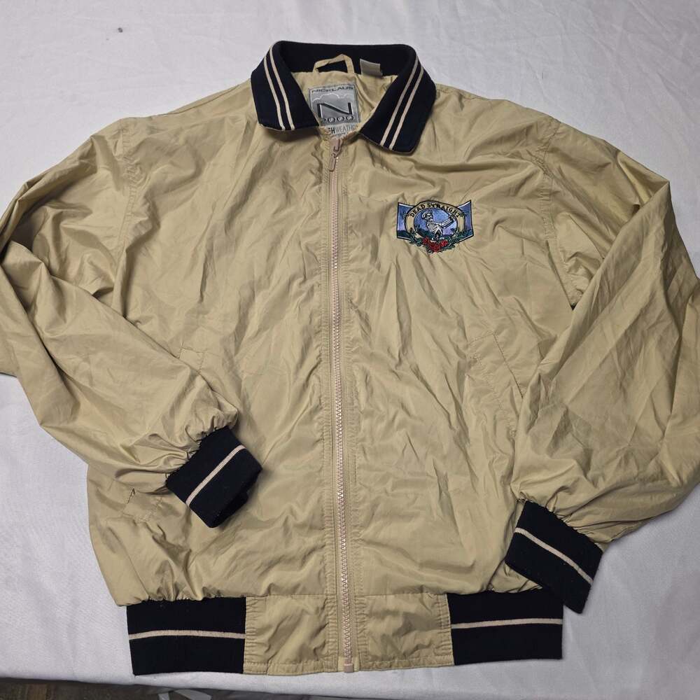 Vintage Nicklaus 2000 Dead Straight Grateful Dead Golf Embroidered Bomber Jacket